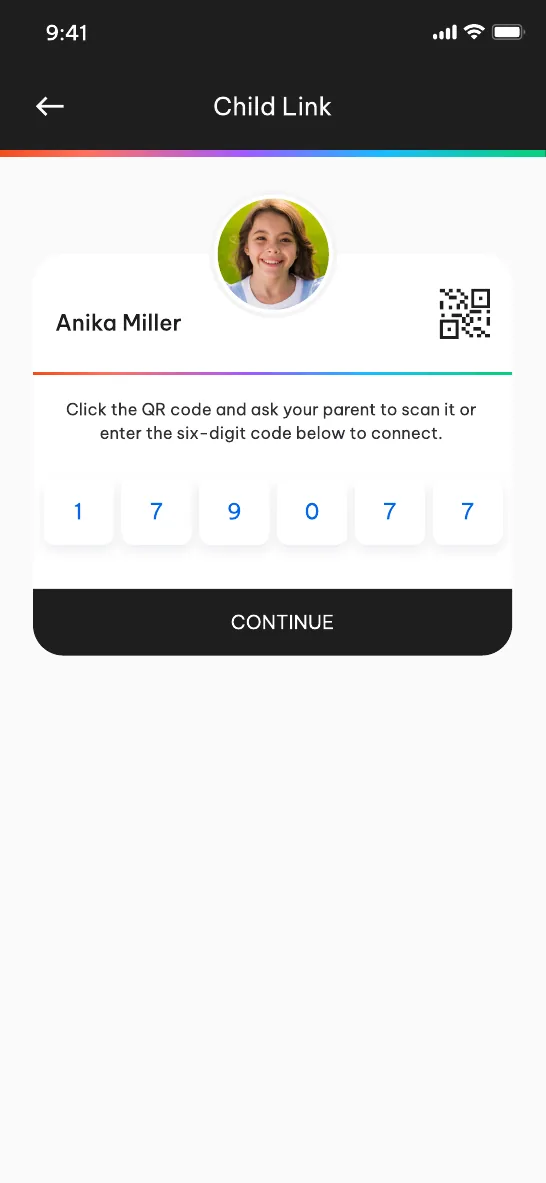 Link by QR or code