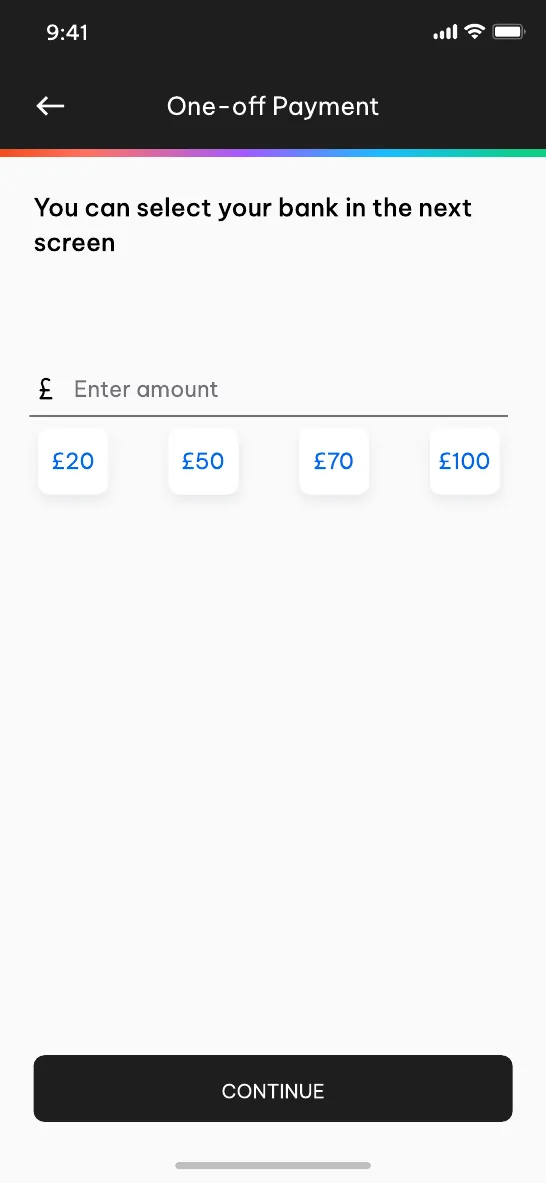 Enter amount