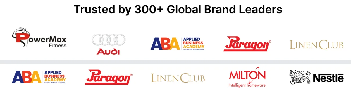 Old logo strip mixing brands from different industries